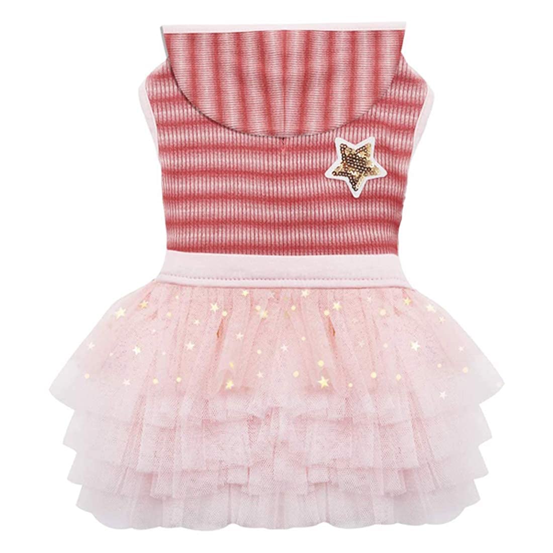 Kyeese Dog Sweater Dresses For Small Dogs With Hoodie Cat Dress Puppy Dog Dress With Leash Hole