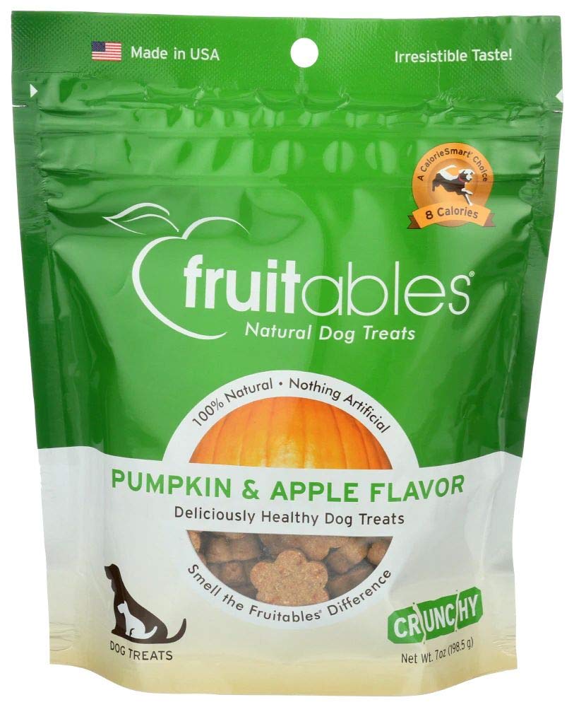 Fruitables Crunchy Dog Treats Pumpkin And Apple Treats - 7 Oz, Pack Of 3