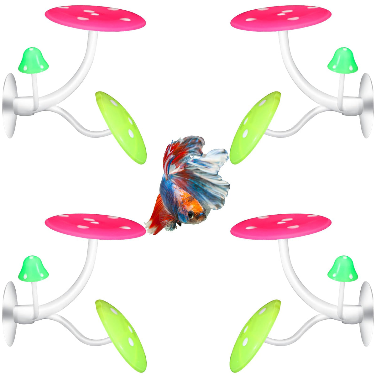 Boao 4 Pieces Betta Bed Leaf Hammock For Betta Fish, Lightweight And Realistic Resting Spot, No Bpa, Practical, Comfortable And 