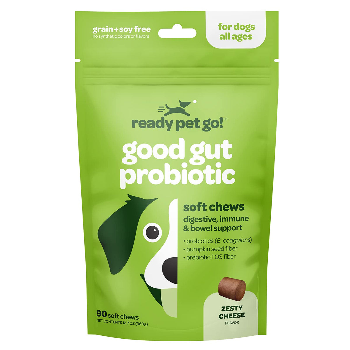 Probiotics For Dogs Enhanced With Digestive Enzymes + Prebiotics & Pumpkin | Dog Probiotics To Improve Digestion | Relieves Dog Diarrhea, Gas, Constipation, Upset Stomach | Allergy + Immune Support