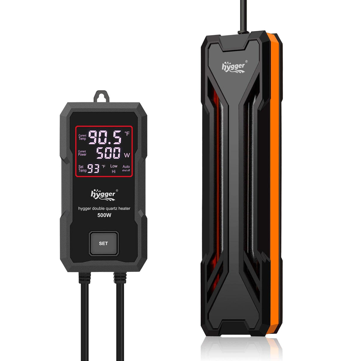 Hygger Aquarium Heater 300W/500W/800W/1000W, Submersible Fish Tank Heater With Digital Led Controller And Intelligent Leaving Wa