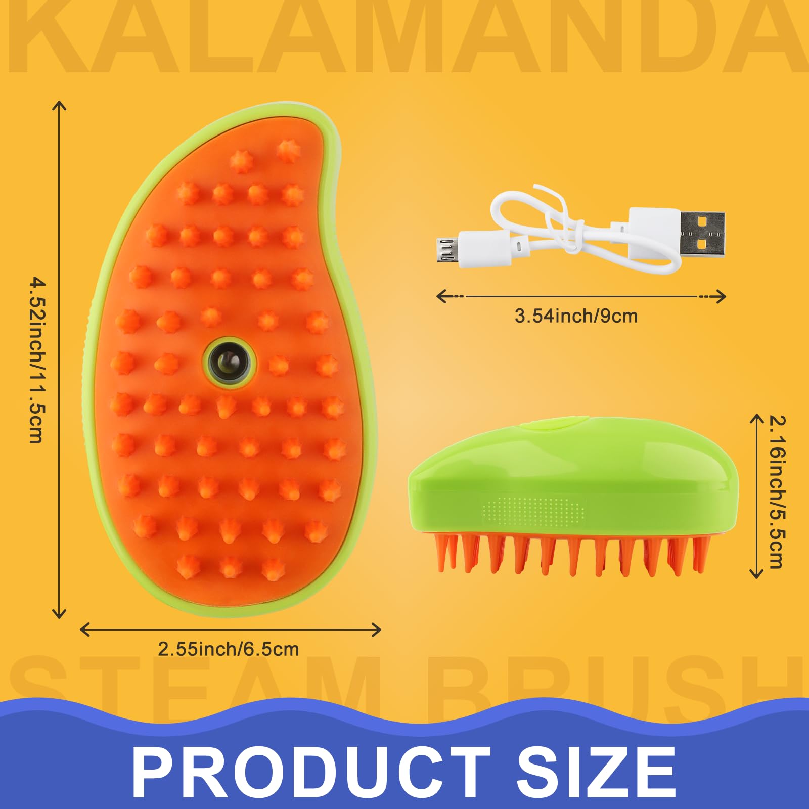 Cat Steam Brush, 3 In 1 Steamy Pet Brush, Silicone Massage Dog Hair Remover Comb, Spray Mist Grooming Brush For Indoor Kittens (