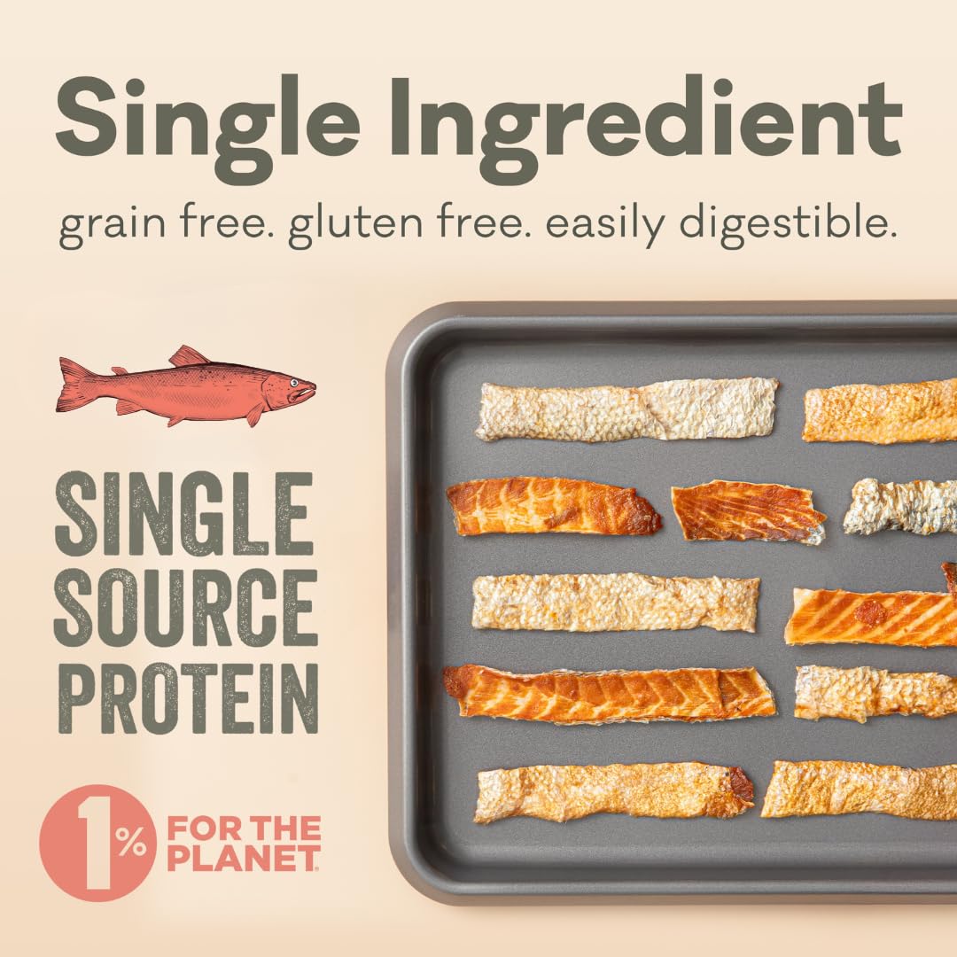 Polkadog Fish Skin Shorties Variety 3-Pack - Includes 2x Cod and 1x Salmon. All-Natural Dog Treats, Made in USA, Single Ingredie