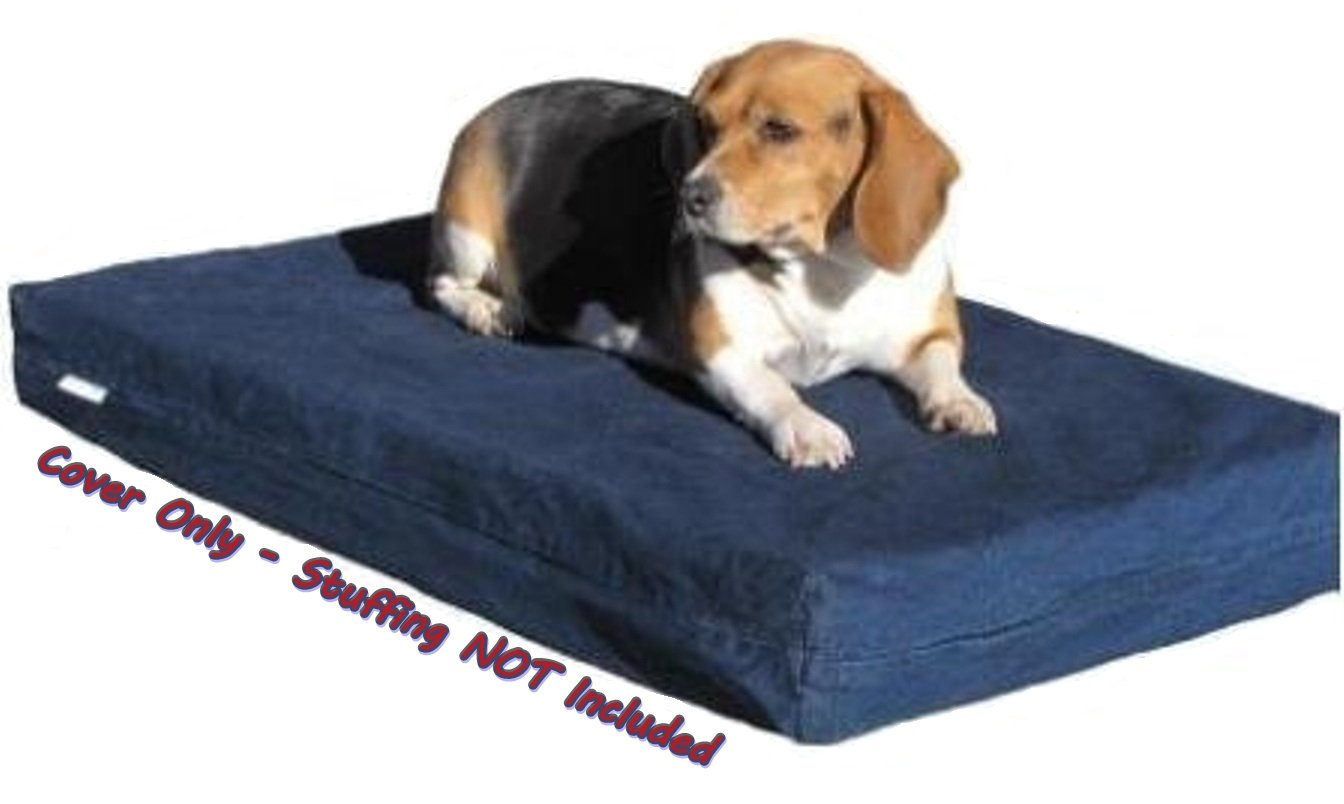 Dogbed4Less Diy Durable Blue Denim Pet Bed External Duvet Cover And Waterproof Internal Case For 35'X20'X4' Small Medium Dog