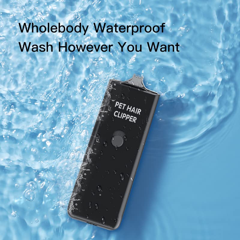 Tileon Feet Hair Trimmer, Dog Clippers,Quiet Washable Usb Rechargeable Cordless Dog Grooming Kit,Electric Pets Hair Trimmers Shaver Shears For Dogs And Cats Black