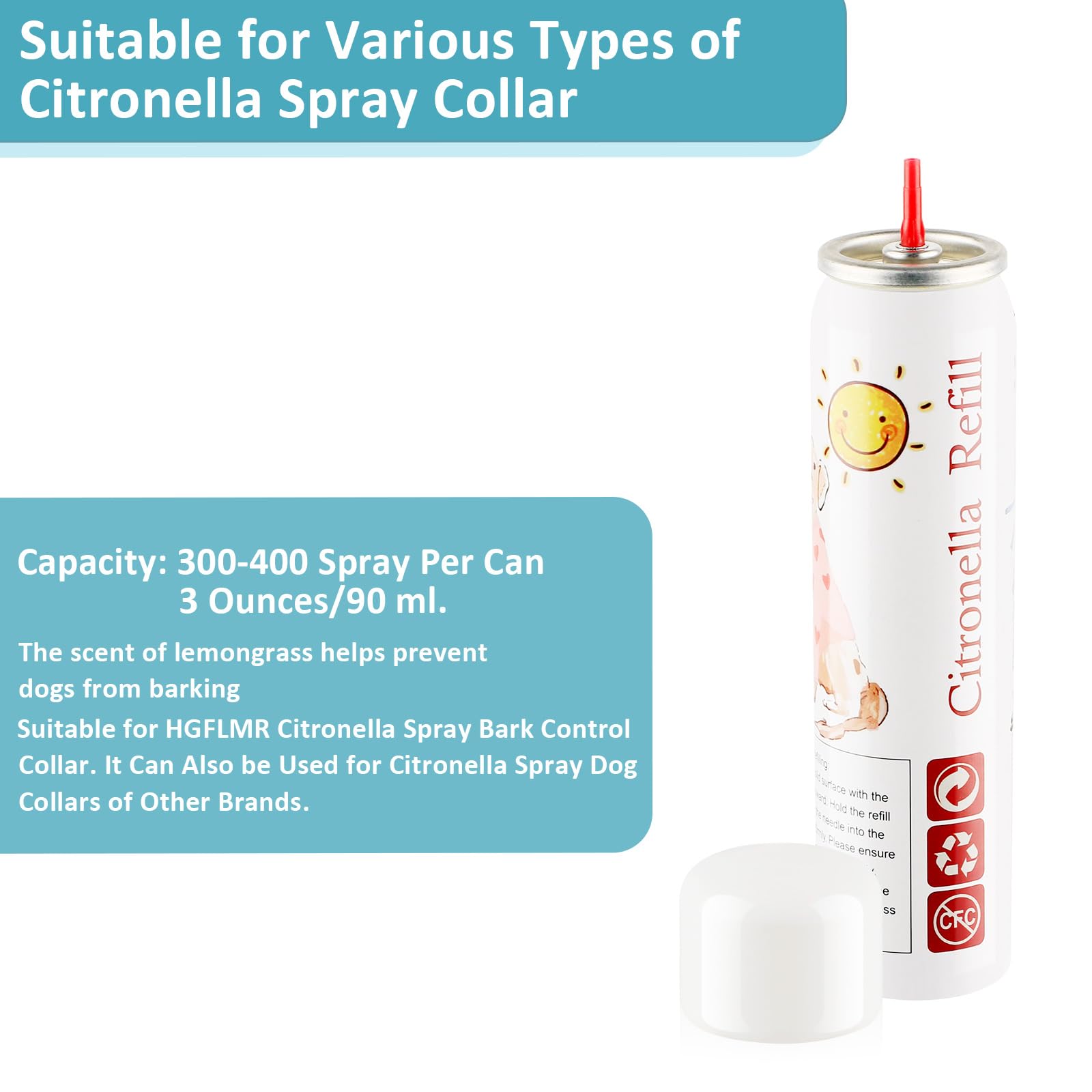 Citronella Spray Refill 85G 1 Pack (3Oz) Can For Citronella Spray Dog Bark Control Collars And Remote Trainers, Citronella Dog C