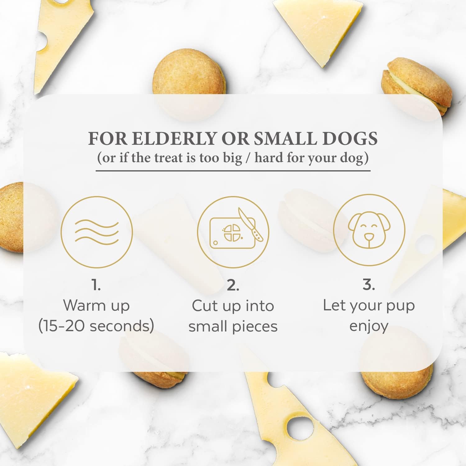 Bonne et Filou Dog Treats Cheese Cupcakes, Dog Birthday Gift for Medium to Large Breed - Gourmet Macaron Cakes, Healthy & Delici