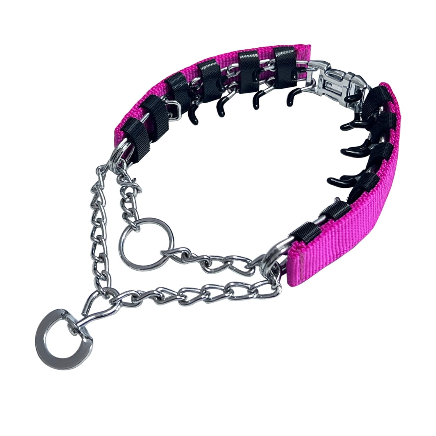 Haesinpa Prong Training Collar For Dogs, Adjustable Dog Pinch Collar With Quick Release Buckle, No Pull Collar For Small Medium 