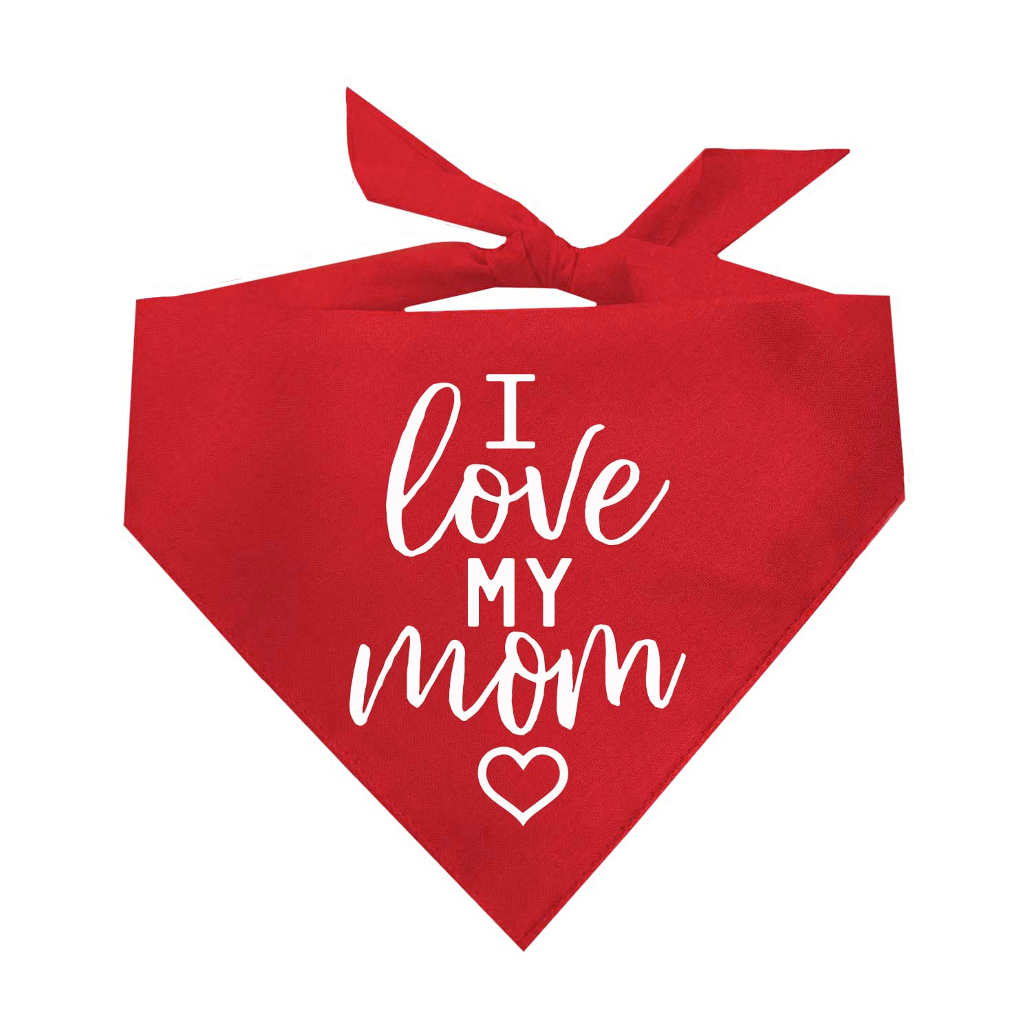 I Love My Mom Valentine'S Day, Mother'S Day Dog Bandana (Red, Xs 177)