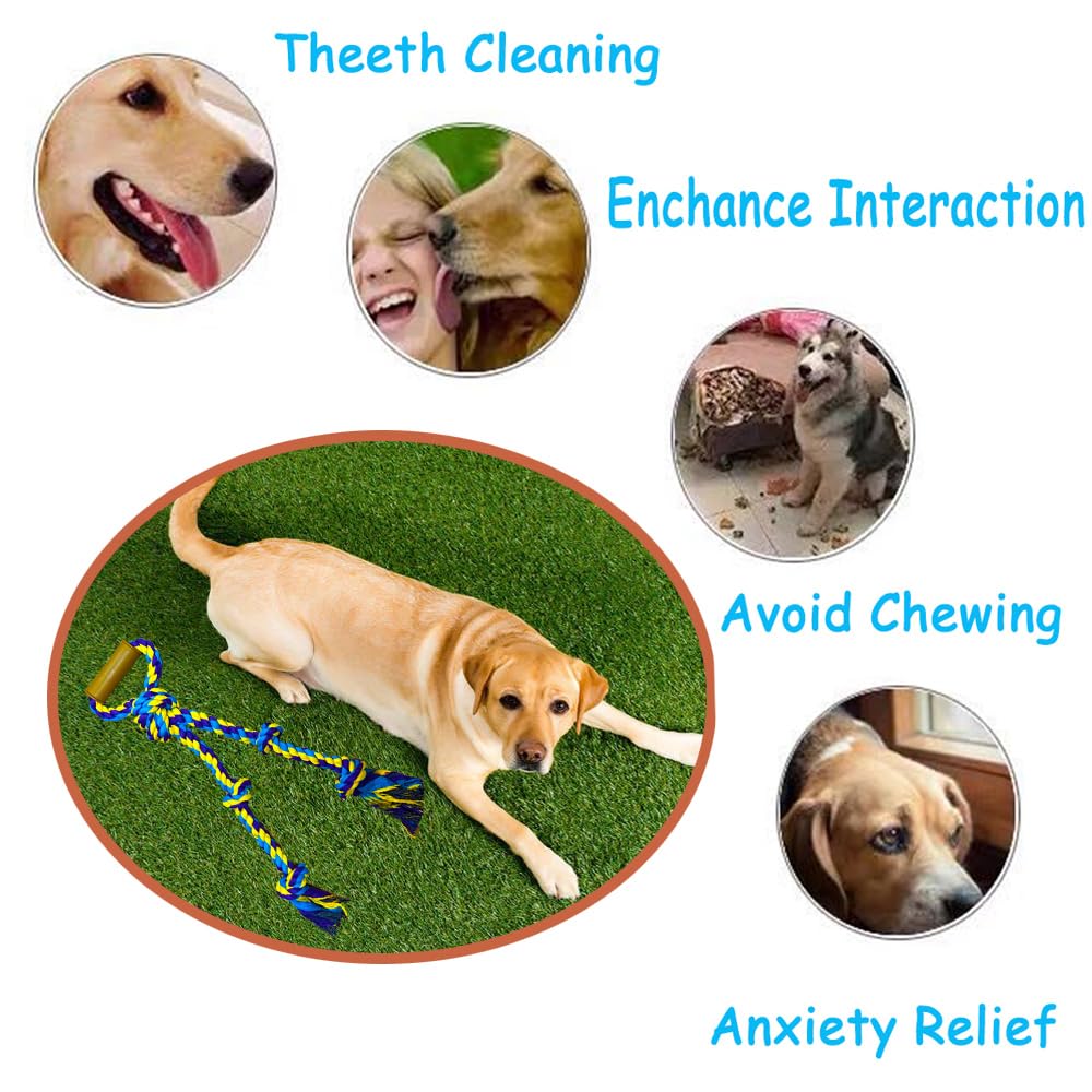 Fejapa Large Dog Rope Toys For Aggressive Chewers - Pitbull Tug Of War, Heavy Duty, Outdoor, Medium To Large Breed Dog Chew Rope