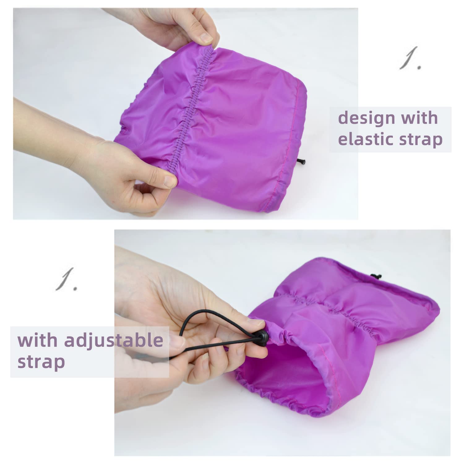 2 Pack Dog Bath Cap Waterproof Shower Hat Dogs Snood For Washing Raining Swimming Dogs Ear Prevention Cover Guard (L)