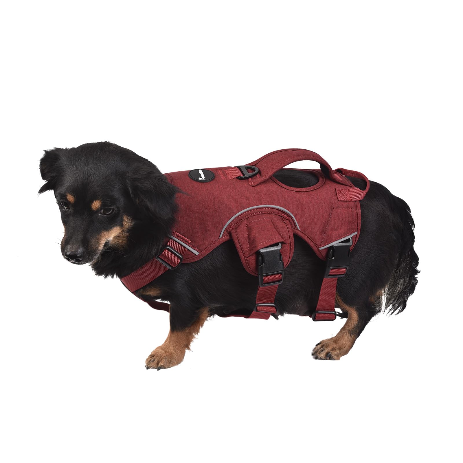 Petmolico Escape Proof Dog Harness Vest, Adjustable No Pull Vest Reflective Dog Harness Vest For Large Dogs(Red,Medium)