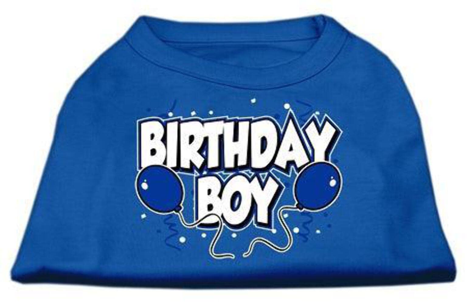 Mirage Pet Products 12-Inch Birthday Boy Screen Print Shirts, Medium, Baby Blue