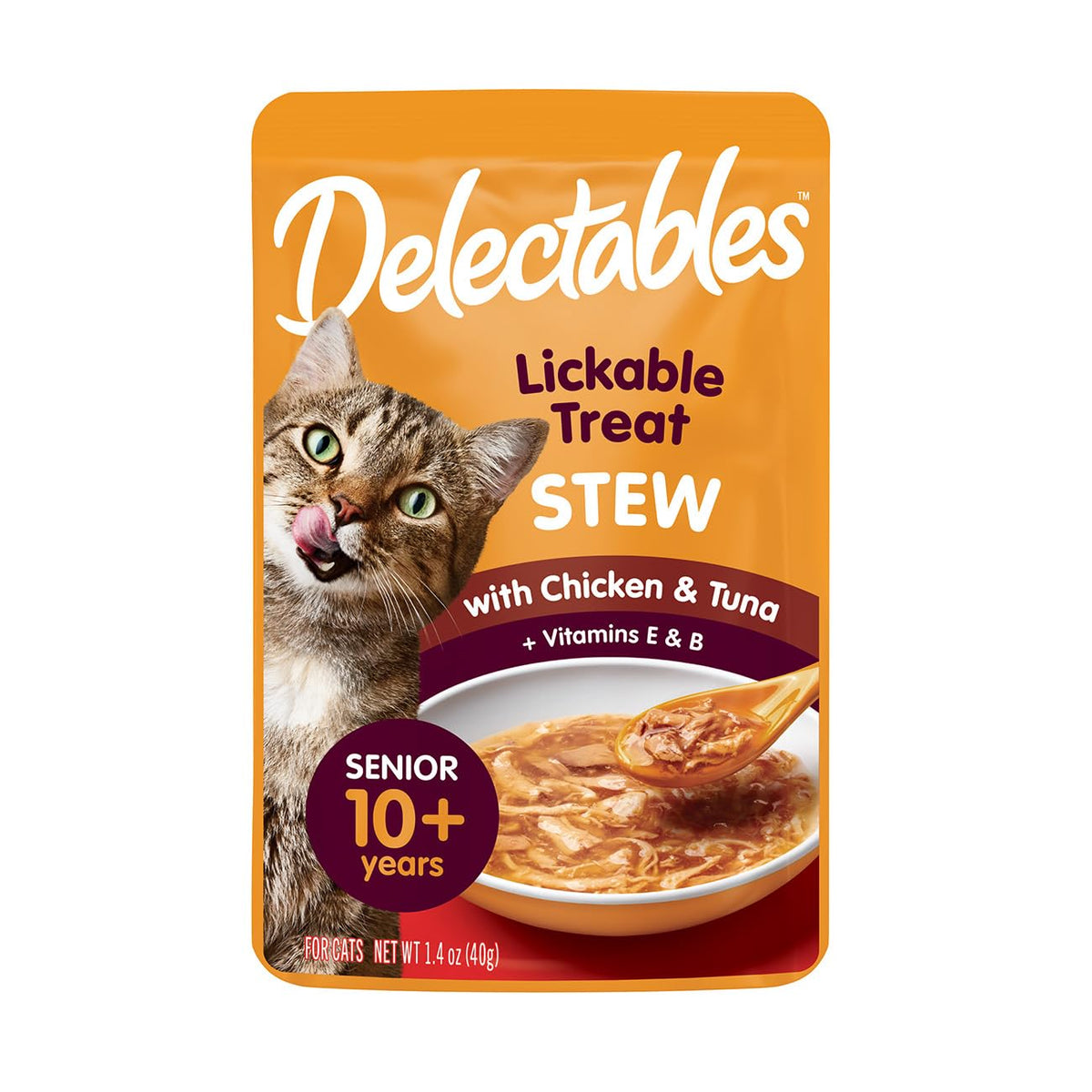 Hartz Delectables Stew Senior Lickable Wet Cat Treats, Multiple Flavors 1.4 Ounce (Pack Of 12)