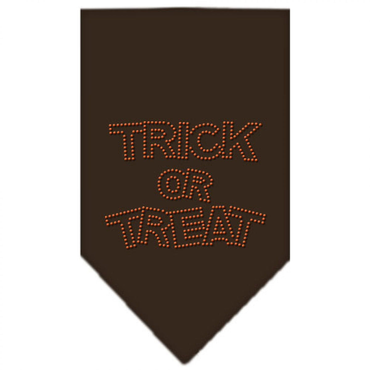 Halloween Pet and Dog Bandana Rhinestone, &quot;Trick or Treat&quot; Cocoa Large