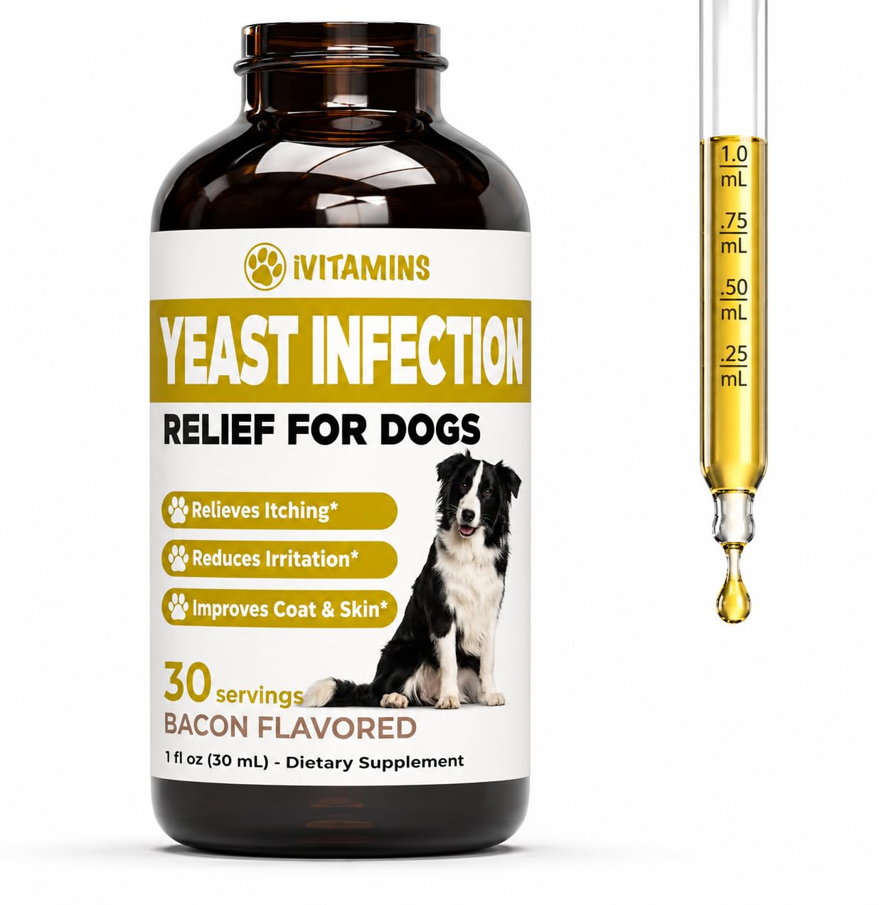 Natural Yeast Infection Treatment for Dogs | Helps to Support Itch & Inflammation Relief, & More | Dog Ear Infection Treatment |