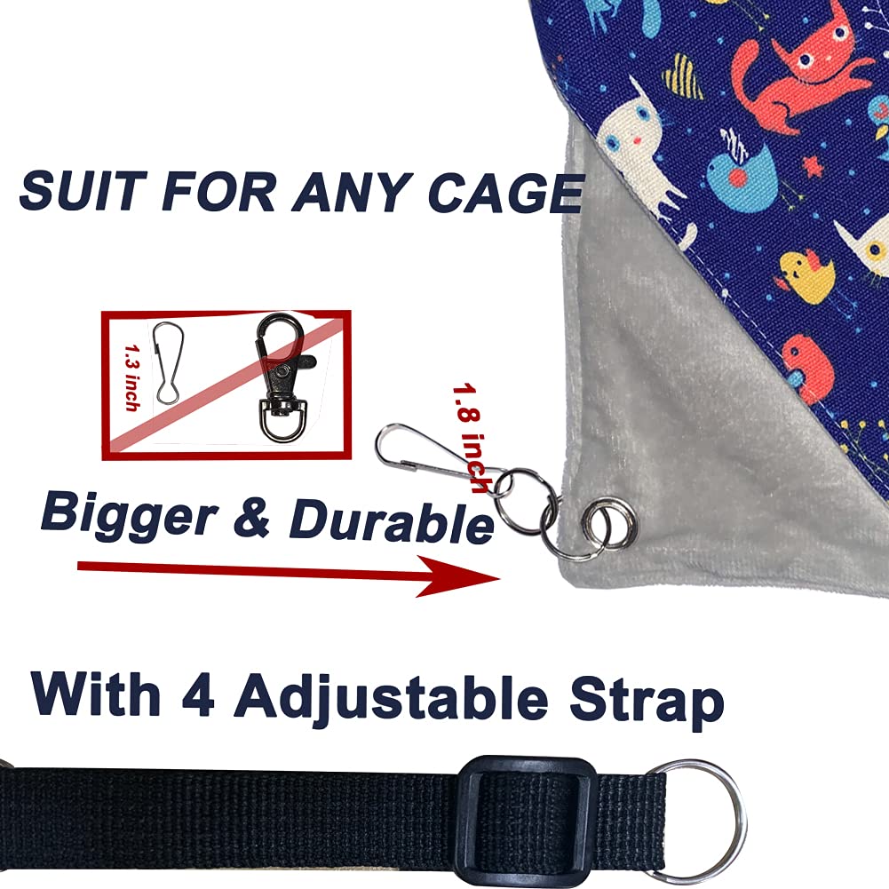 Fulue Ferret Rat Hammock Bed Nation Cage Accessories Kit Set Staff House And Hideouts Cave For Guinea Pig Ferret 13.8Inch