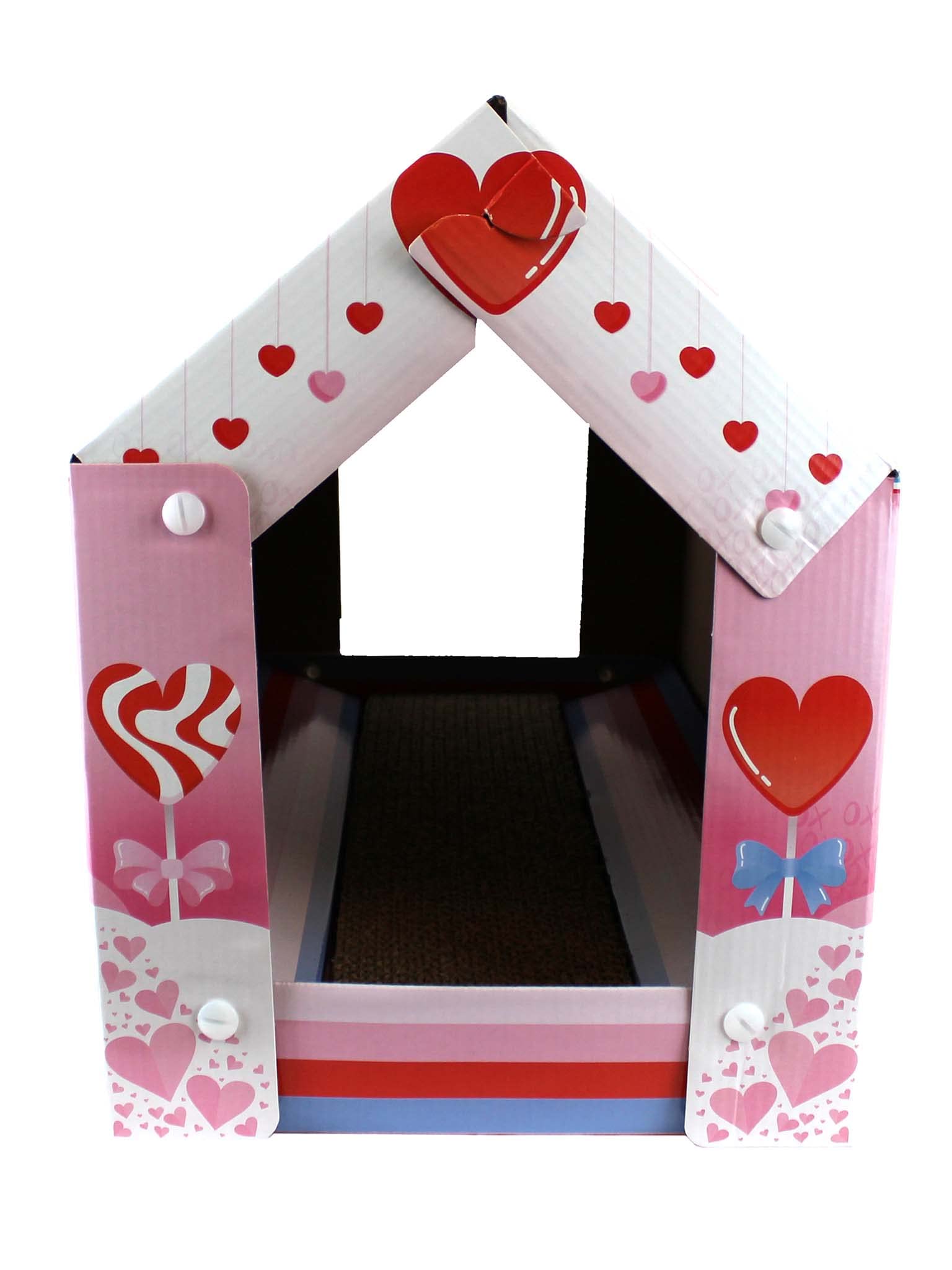 American Cat Club Cat House With Scratcher & Catnip Included - Love Shack