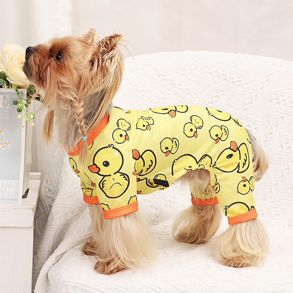Yikeyo Dog Pajamas Small Sized Boy Girl, Cotton Stretchable Pet Clothes Jammies Puppy Outfits For Dogs Female Male, Spring Summe