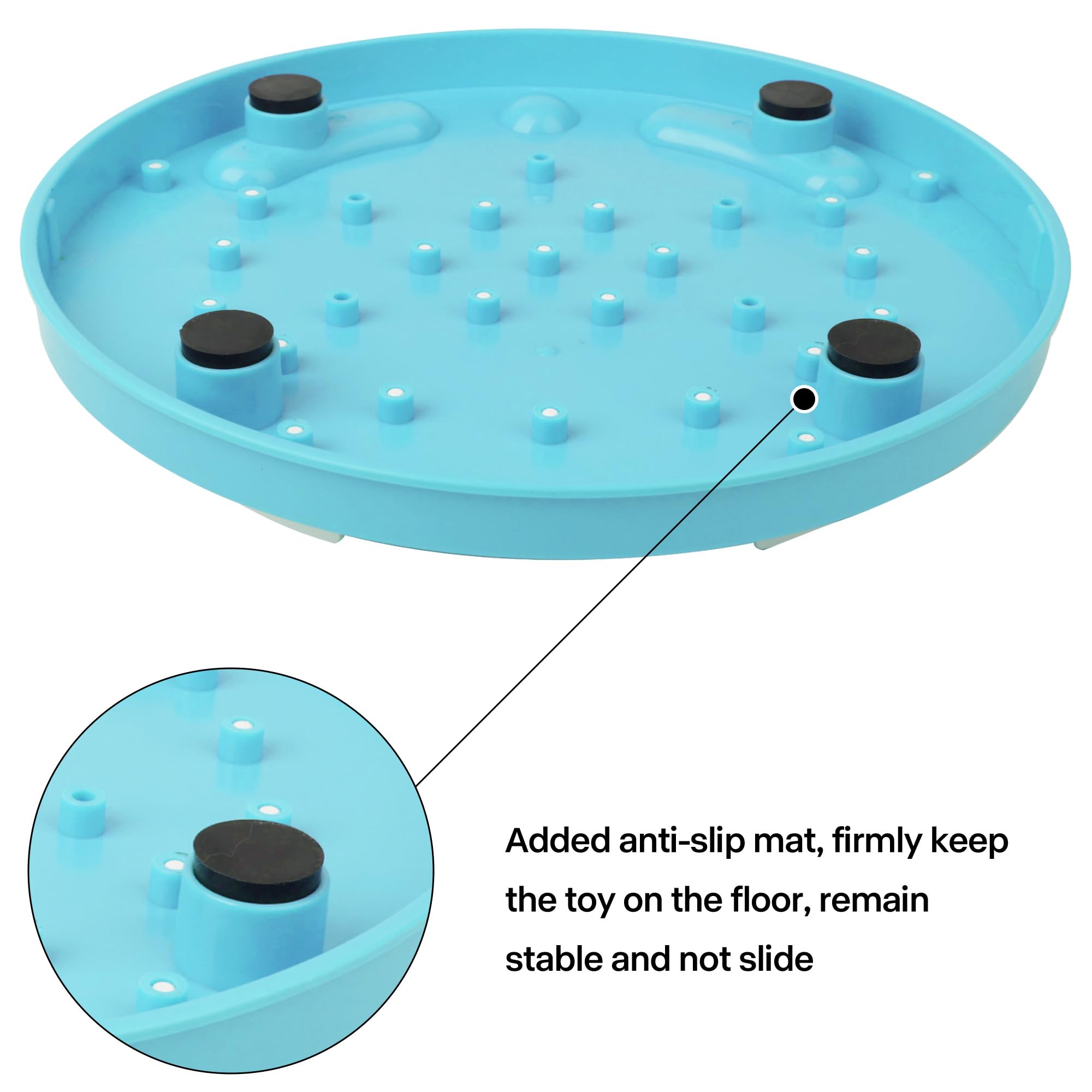 Pet Prime Cat Puzzle Feeder Interactive Enrichment Toys for Indoor Cats Slow Feeder Food Treat Puzzle Cat Stimulation Toys Blue