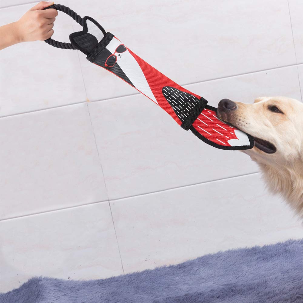 Purrrfect Life Fire Hose Interactive Squeaking Water Dog Toy, Dog Toy For Tug O War, Durable Dog Chew Toy With Squeakers, No Stuffing Dog Toy With Ropes For Small, Medium & Large Dogs