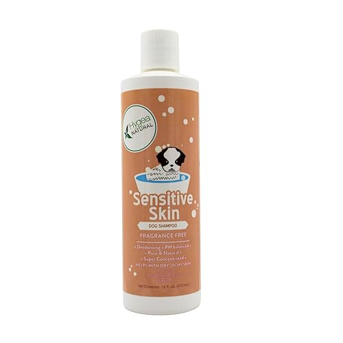 Hygea Natural Sensitive Skin Dog Shampoo - Nourishing Pet Shampoo for Dogs – Oatmeal Formula with Aloe and Vitamin E – Fragrance Free - Natural Ingredients, 16 oz
