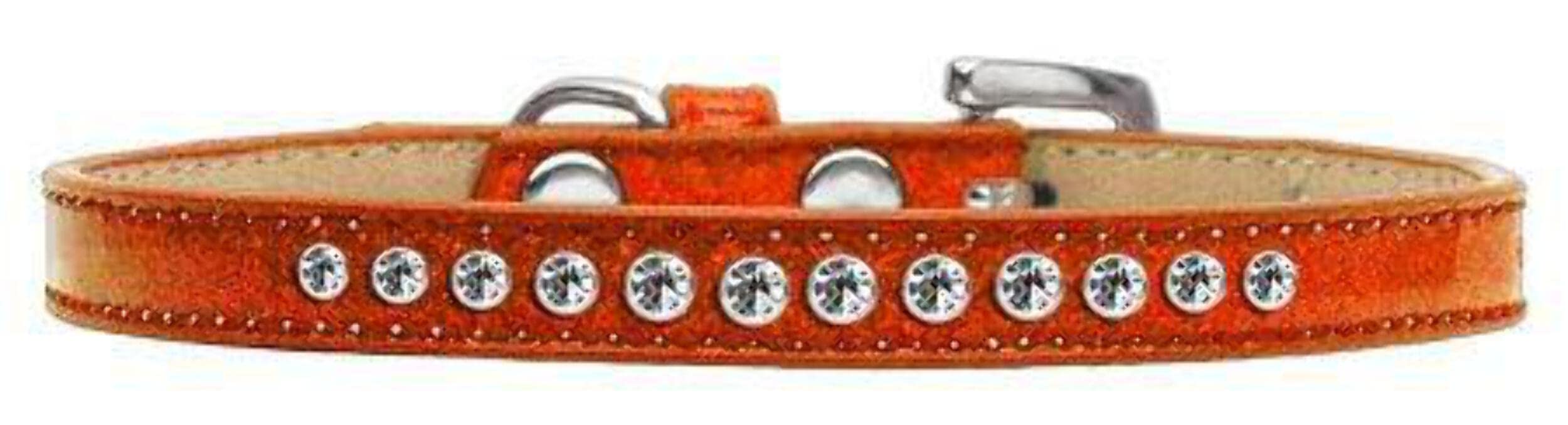 Dog, Puppy & Pet Ice Cream Collar, Clear Crystal Rimsets Orange 16