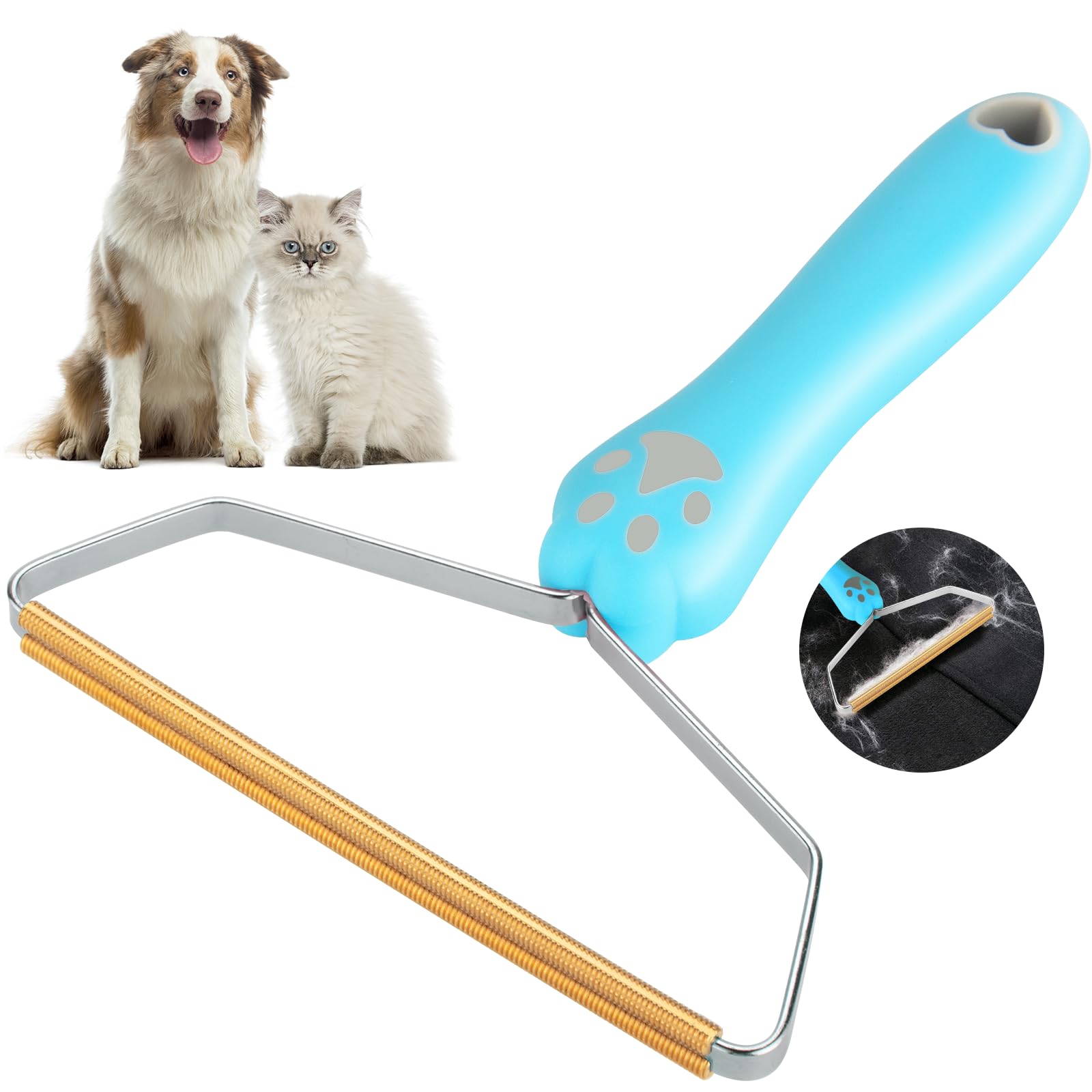 Qiguet Pet Hair Remover Dog Hair Remover - Cat Hair Remover Furniture,Carpet Rake,Pet Hair Removal Tool,Pet Hair Remover For Couch,Pet Towers,Floor Mats & Rugs - Unique Carpet Scraper & Fur Remover