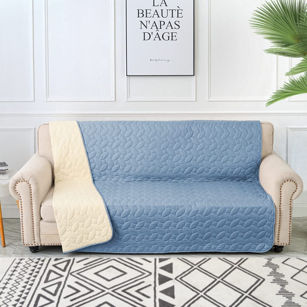 Ameritex Waterproof Pet Bed Cover Anti-Slip Dog Bed Blanket for Sofa and Furniture Waterproof New Pattern Design (Lightblue, 30x