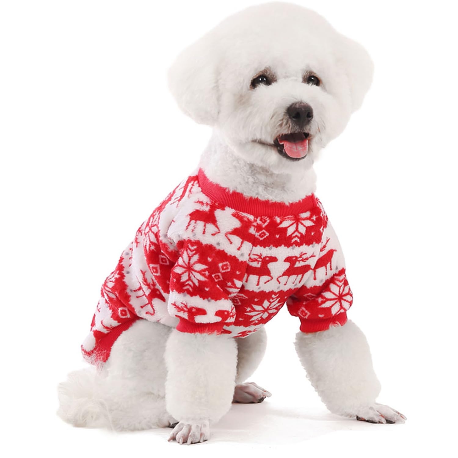 Fabricastle Christmas Dog Sweater, 2-Pack Dog Clothes Xxs Xs, Ultra Soft And Warm Pet Jackets For Small Dogs & Cats, Winter Pet
