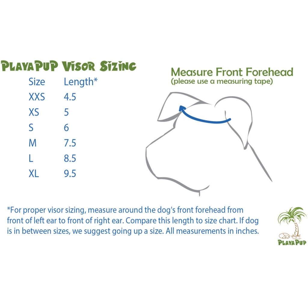 PlayaPup Sun Protective Dog Visor, Swirl Blue, Large