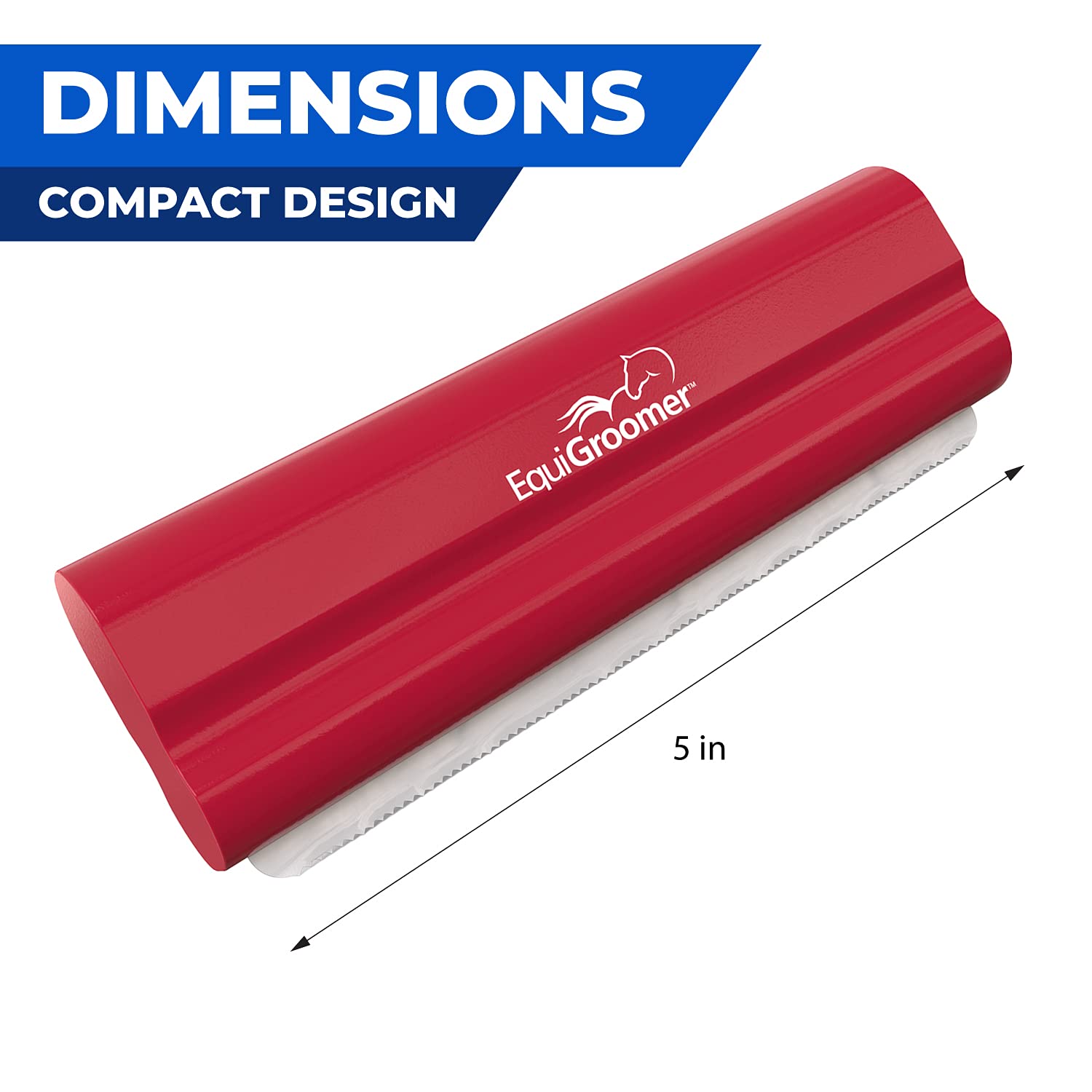 Easygroomer Deshedding Brush For Dogs Cats | Red | Undercoat Tool For Large And Small Pets | Comb Removes Loose Dirt, Hair And F