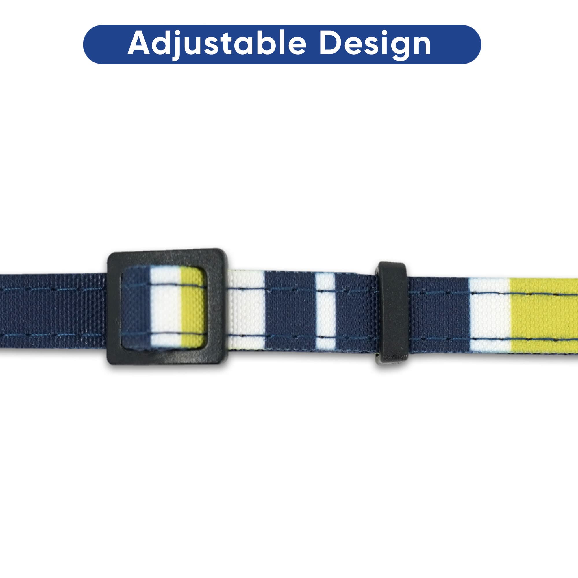Pawtitas Pet Multicolor Cat Collar With Safety Buckle And Removable Bell Cat Collar Kitten Collar Green/White/Blue Cat Collar