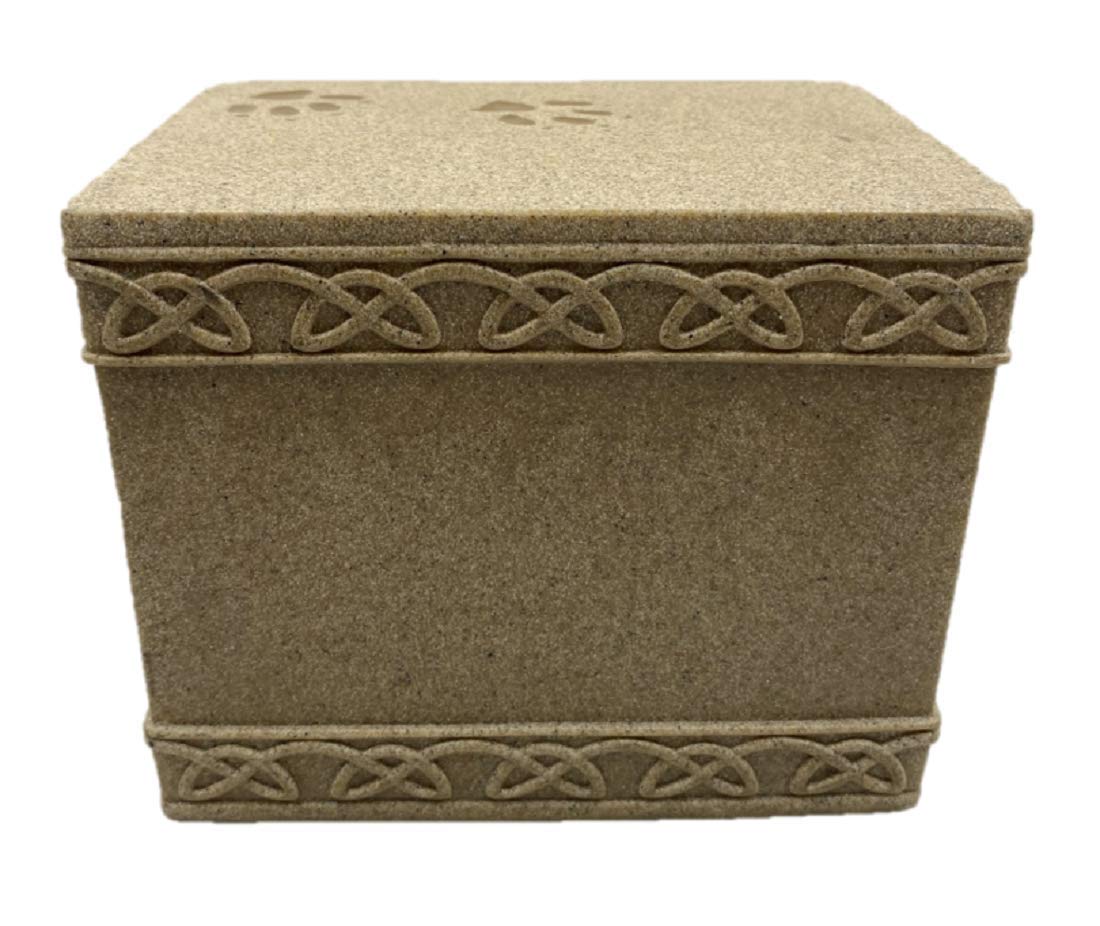 Comfy Hour 5-Inch Pet Urn For Dog, Dark Brown, Porcelain