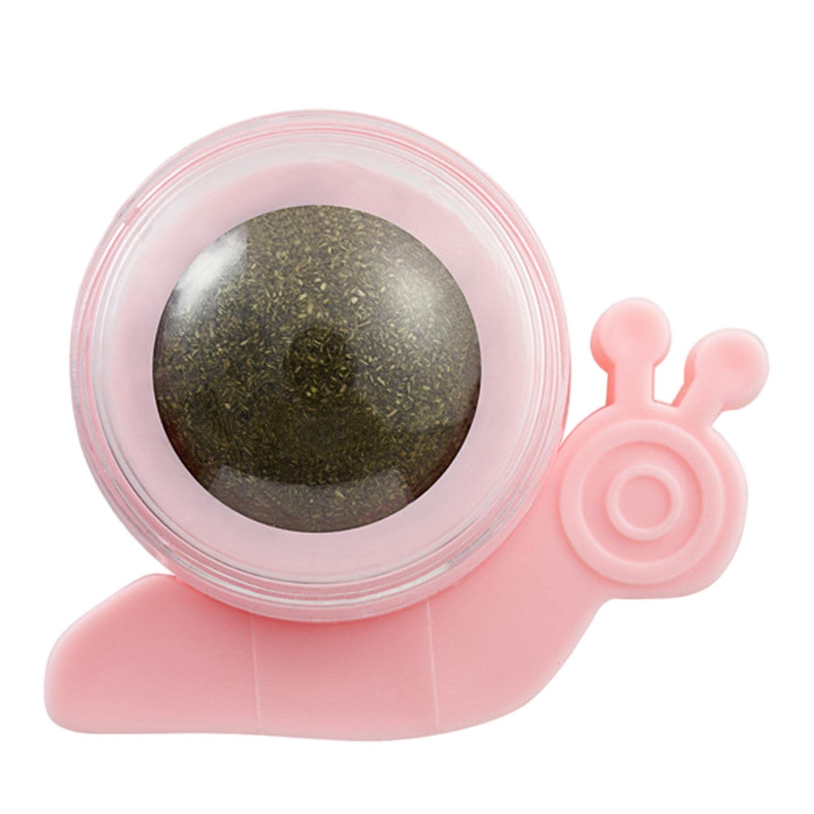 Ujeavette Rotating Catnip Ball Toy Cats Chew Toy Grinding Teeth For Pet Supplies Pink