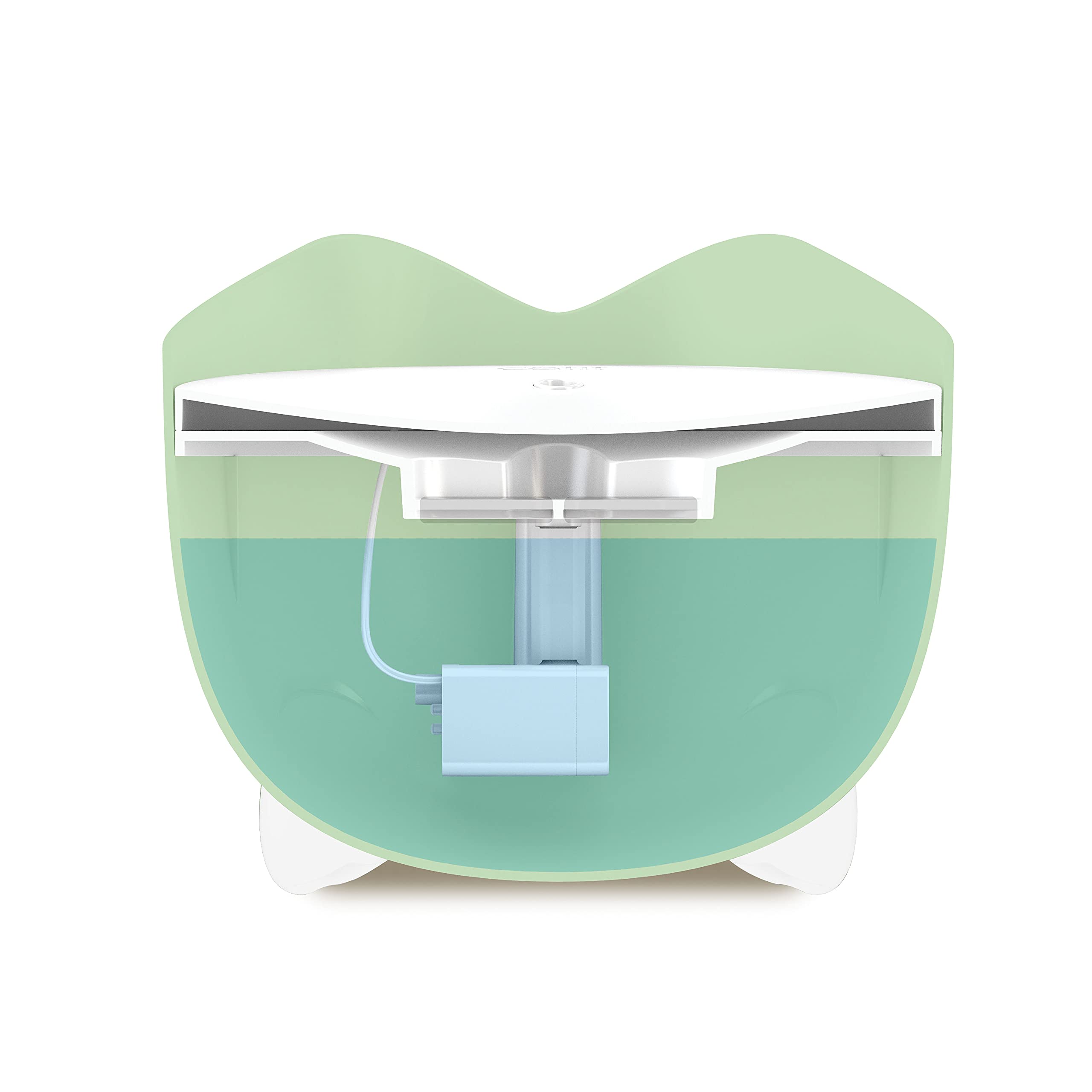 Catit Pixi Drinking Fountain – Cat Water Fountain With Triple Filter And Ergonomic Drinking Options, Green