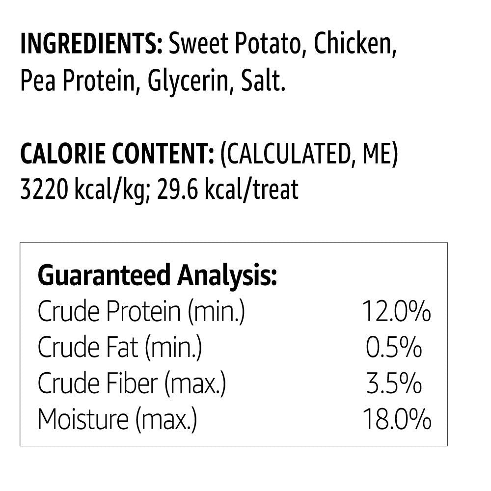 Amazon Brand - Solimo Sweet Potato & Chicken Jerky Dog Treats, 2 pounds