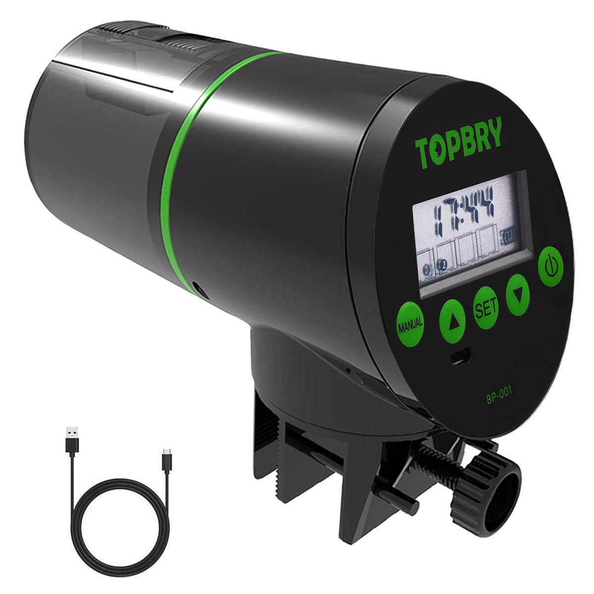 Topbry Automatic Fish Feeder,?Upgraded Version? Digital Auto Fish Turtle Feeder For Aquarium And Fish Tank, Usb Rechargeable Tim