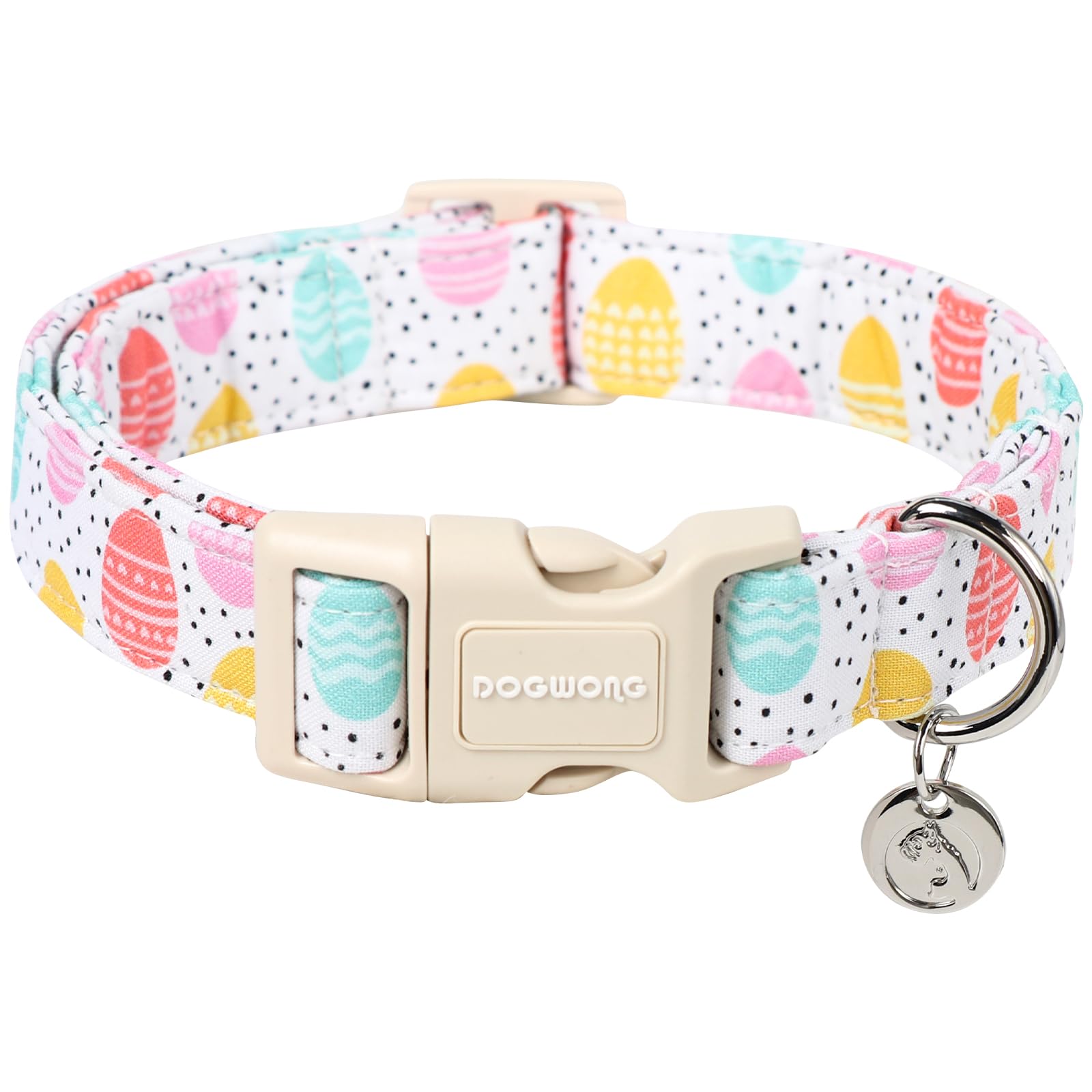 Dogwong Easter Dog Collar, Colorful Egg Dog Collar Soft Durable Adjustable Costume Cute Easter Puppy Collar For Small Medium Lar