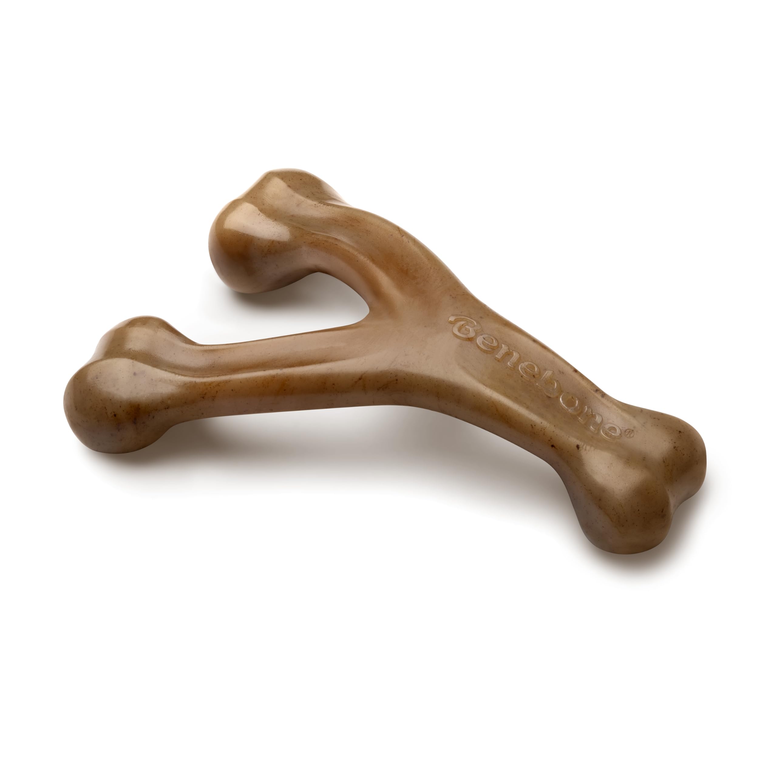 Benebone Wishbone Durable Dog Chew Toy for Aggressive Chewers, Duck, Made in USA, Medium