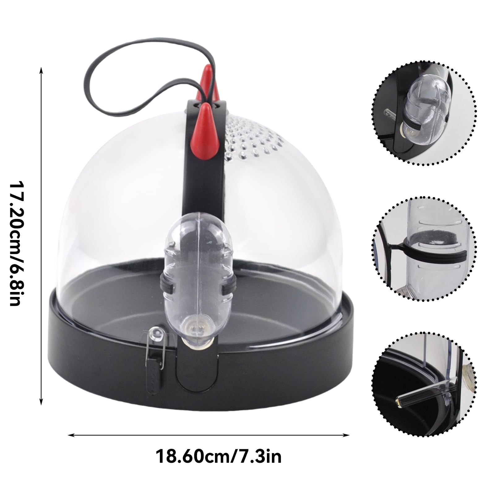 Muyg Portable Hamster Cage Travel Bag, High Permeability Hamster Travel Carrier With Water Bottle Small Pet Hamster Travel Carri