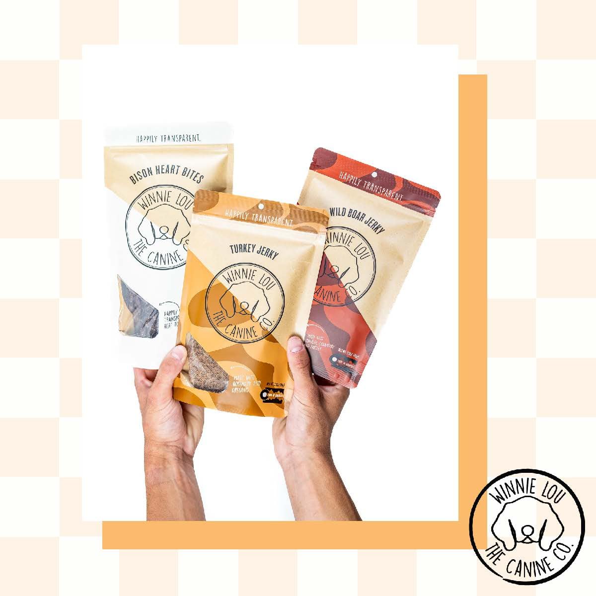Winnie Lou Organic Jerky Dog Treats - Human Grade, Made in USA - All Natural, Healthy (Turkey Jerky)