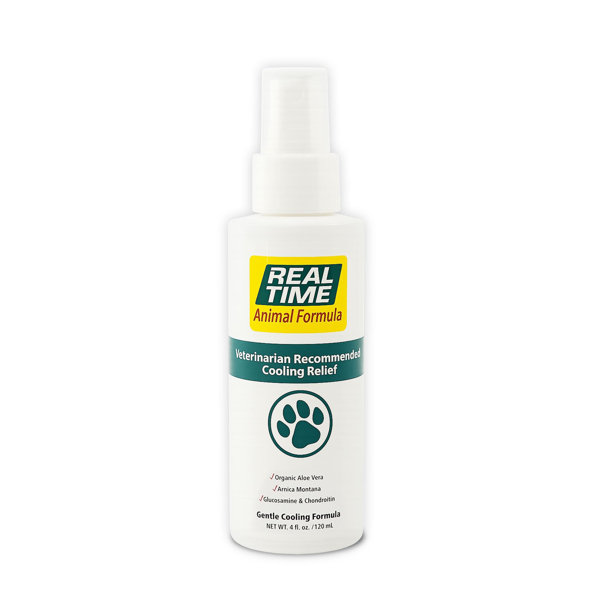 Real Time Pain Relief Pet Formula - 4oz Spray Bottle | Vet Recommended Relief for Pets | 16 Natural Ingredients Including Mentho