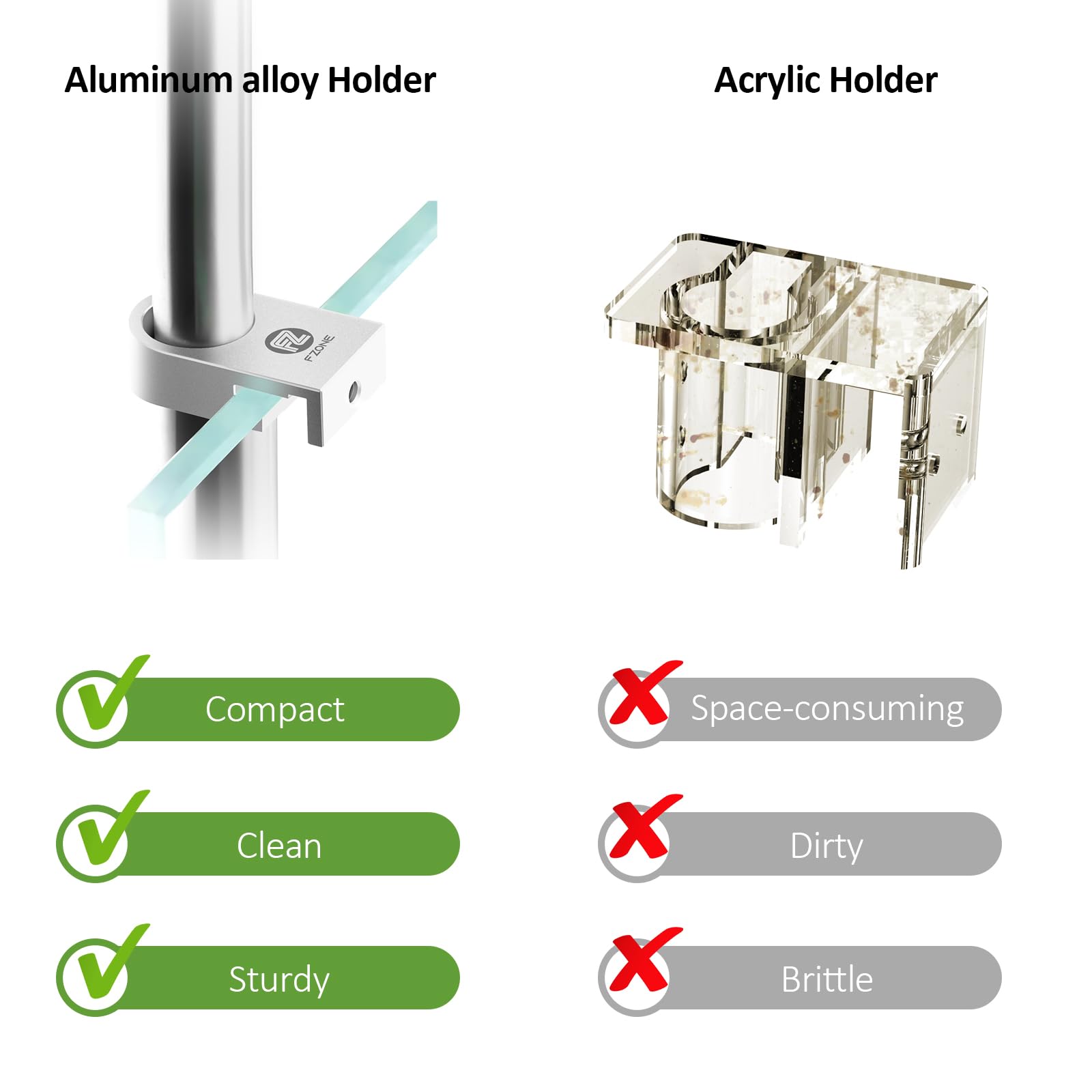 Fzone Mini Aquarium Fixing Clamp, Aluminum Alloy Holder For Rimless Aquariums Fasten Water Pipes With Anti-Overflow Card Slot Fo