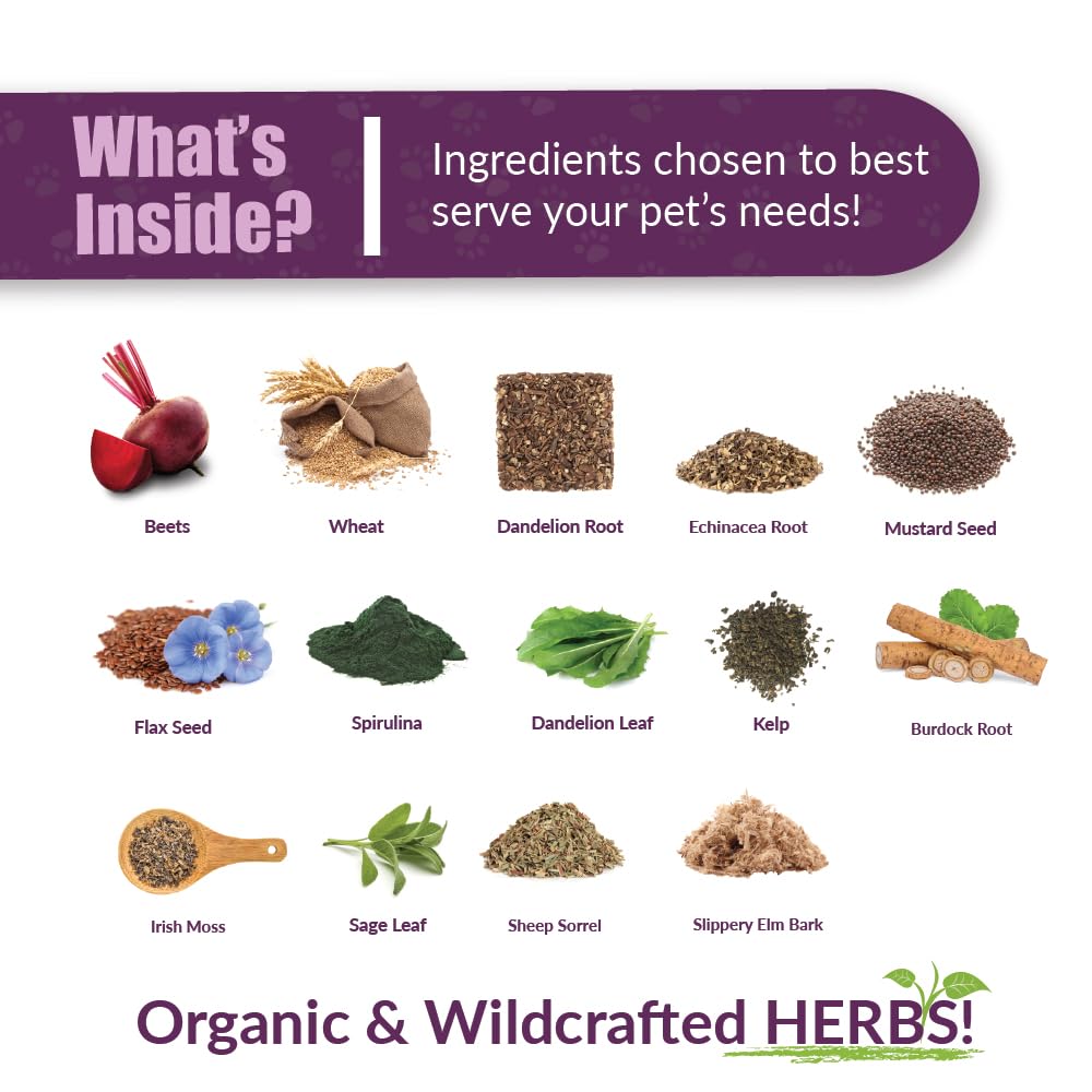 AMBER NATURALZ Radox Blood Support Herbal Blend for Dogs, Cats, Birds, Guinea Pigs, and Rabbits | Herbal Pet Supplement for Circ