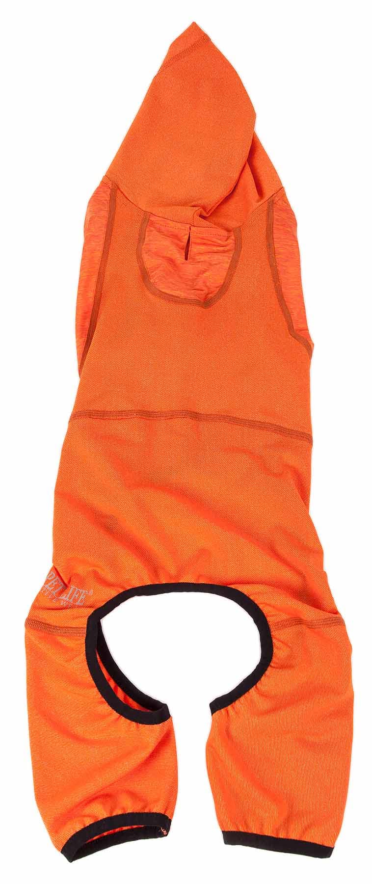 Pet Life Active 'Pawsterity' Heathered Performance 4-Way Stretch Two-Toned Full Bodied Hoodie(D0102H7081W.)