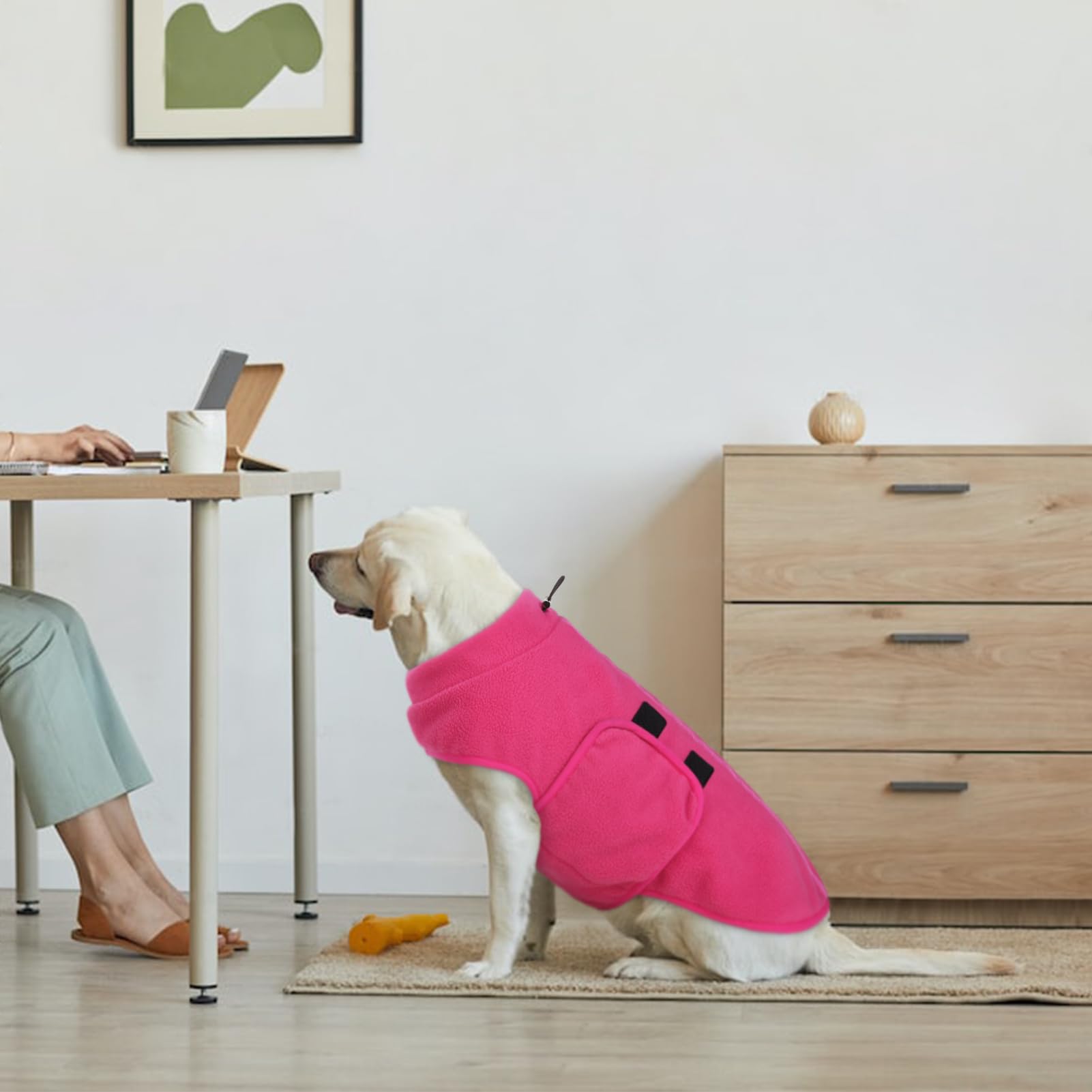 Queenmore Xxl Dog Sweater, Soft Fleece Vest Pullover Dog Jacket With Leash Hole, Warm Winter Dog Clothes Cold Weather Doggy Dachshund Sweaters For Large Dogs Cats Boy Or Girl (Pink, Xxl)