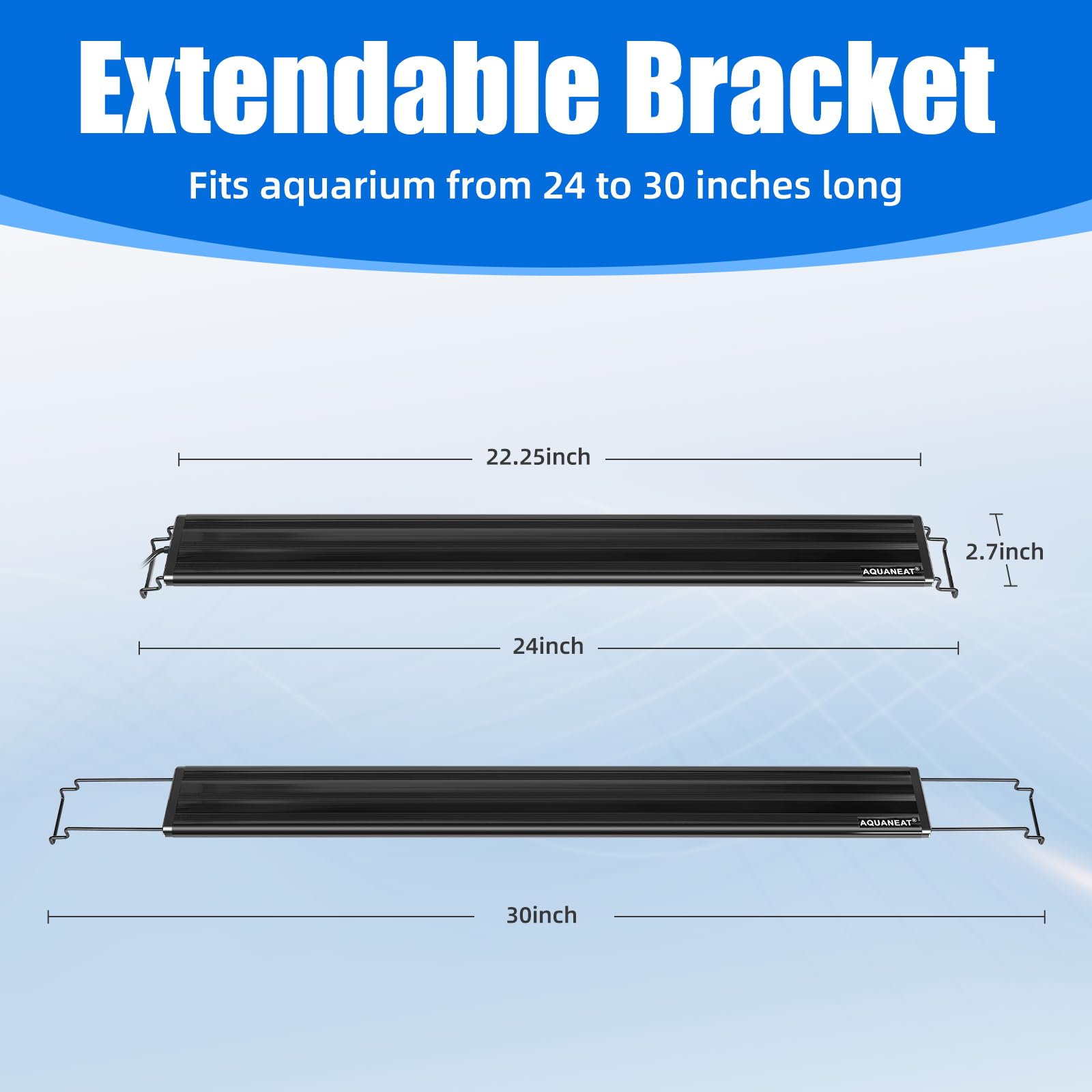 Aquaneat Led Aquarium Light Full Spectrum For 24 Inch To 30 Inch Fish Tank Light Fresh Water Light Multi-Color