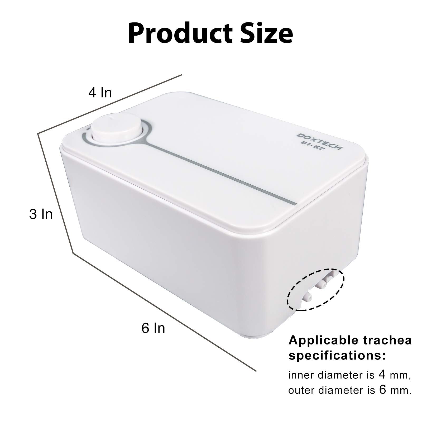 boxtech Upgrade Aquarium Air Pump, Ultra-Quiet Fish Tank Oxygen Pump with Adjustable Airflow, Powerful Air Pump with 2 Outlets t