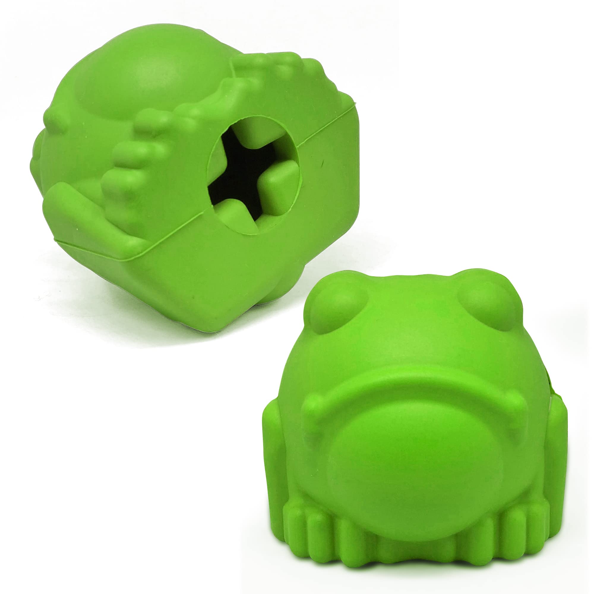 MKB Bull Frog Durable Rubber Chew Toy & Treat Dispenser